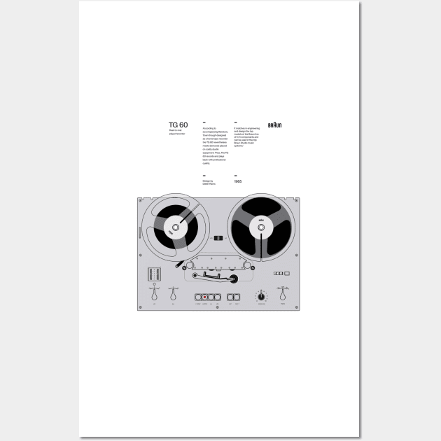 TG60 Tape Recorder Braun - Dieter Rams Design Wall Art by sub88